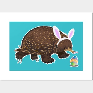 Echidna with Easter Egg Posters and Art